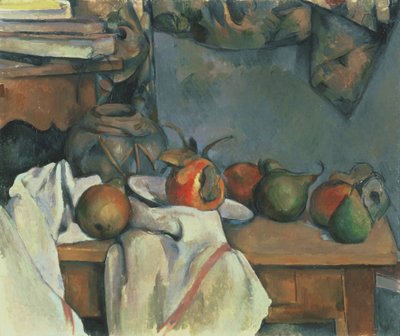 Gemberpot met Granaatappel en Peren door Paul Cézanne